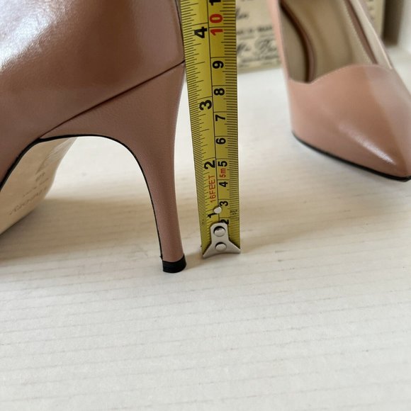 Theory Hexa Pumps US 9/40 Deep Salt Pink Pointy All Leather NWB - Picture 3 of 9